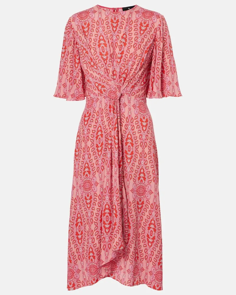 Etro Abito midi con stampa Rosa