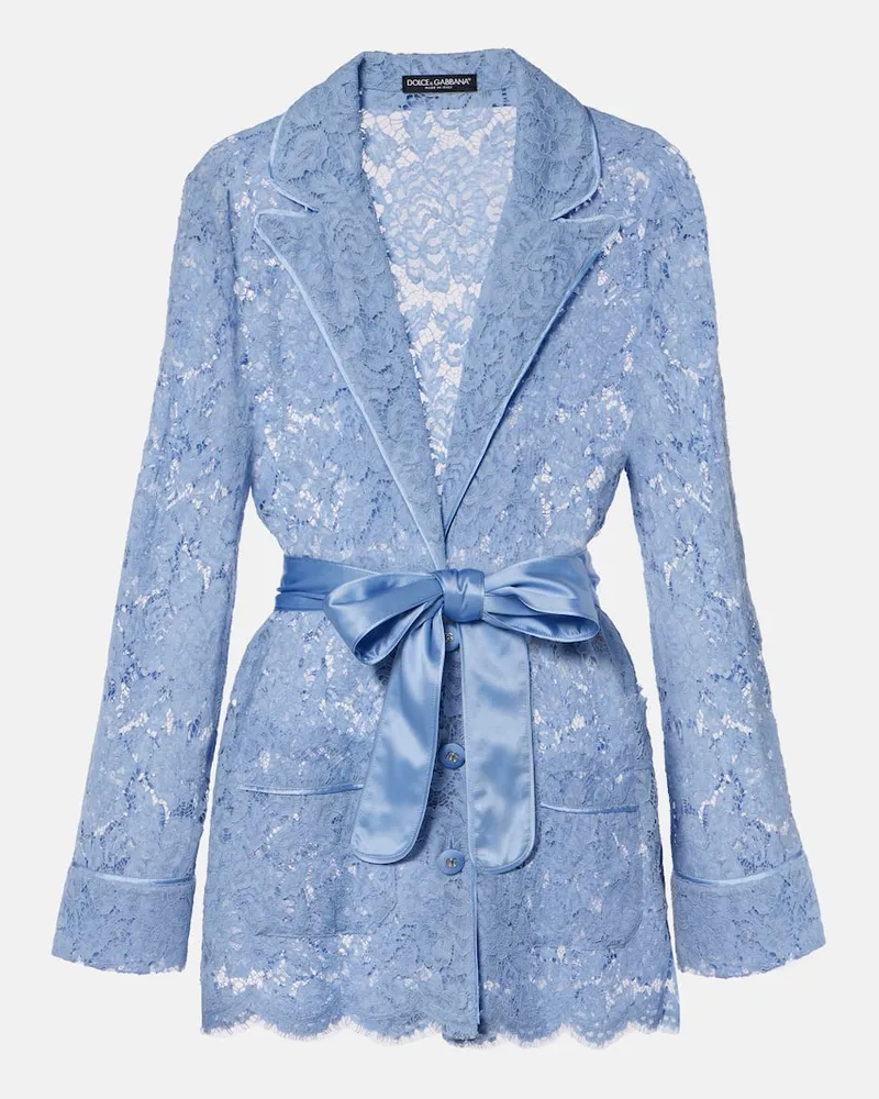 Dolce & Gabbana Giacca in pizzo Blu