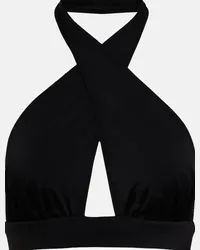 Norma Kamali Top bikini Crossover Nero