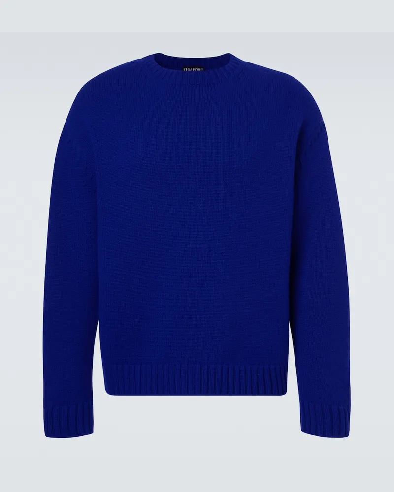 Tom Ford Pullover in lana e cashmere Blu