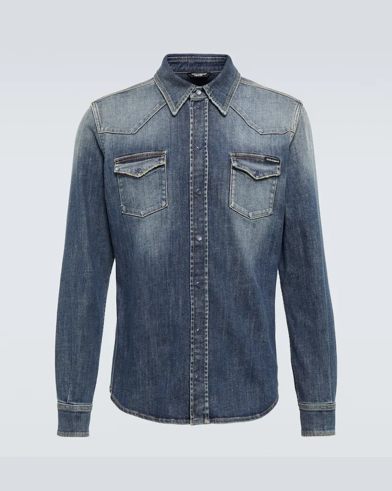 Dolce & Gabbana Camicia di jeans Blu
