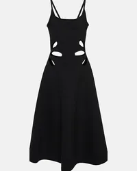 Christopher Kane Abito midi Petal con cut-out Nero