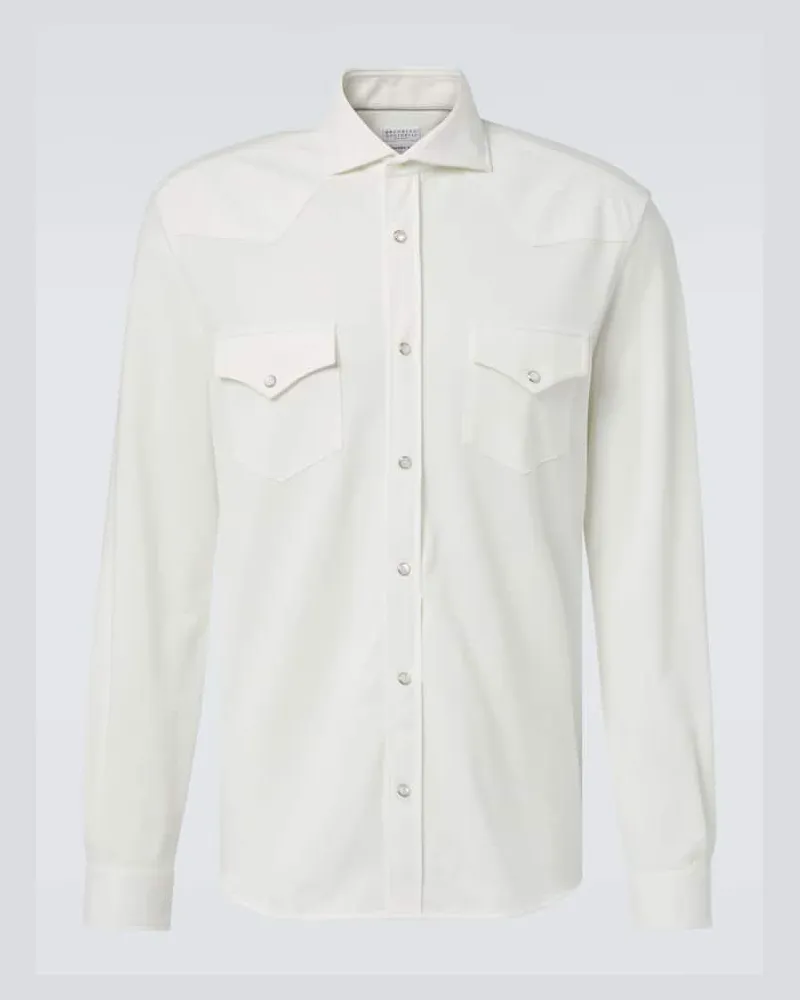 Brunello Cucinelli Camicia in cotone Bianco