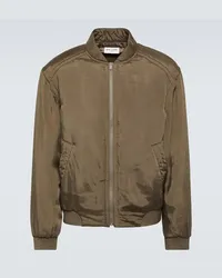 Saint Laurent Bomber con zip Verde