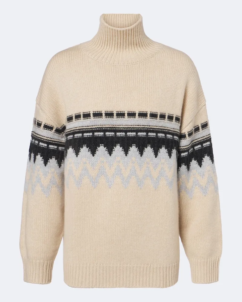 Jardin des Orangers Pullover Fair Isle in cashmere Beige