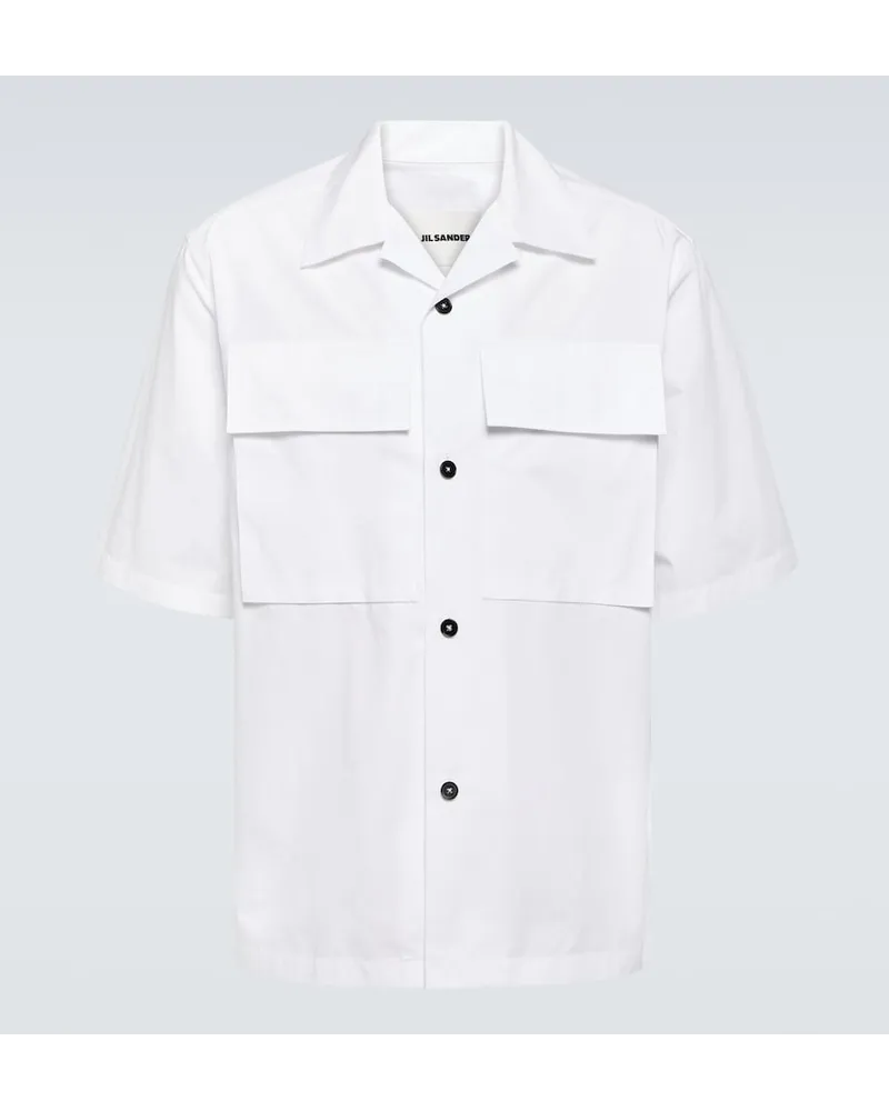 Jil Sander Camicia in popeline di cotone Bianco
