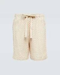 COMMAS Shorts in misto cotone con occhielli Beige