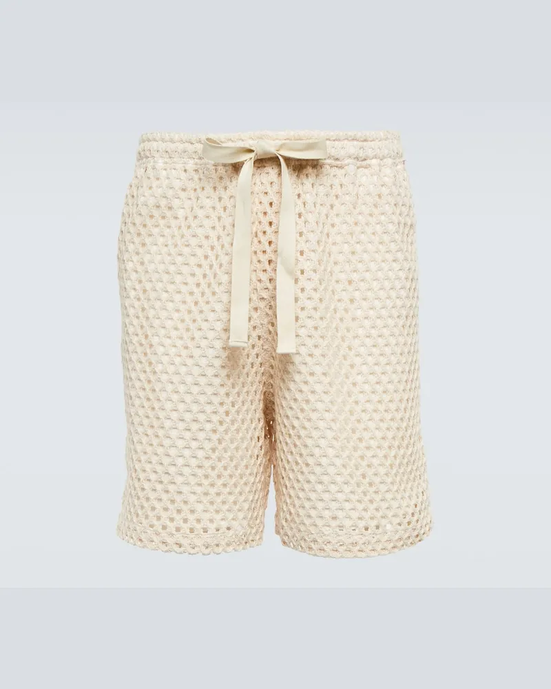 COMMAS Shorts in misto cotone con occhielli Beige