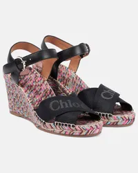 Chloé Chloé Espadrillas con zeppa Piia in pelle Nero