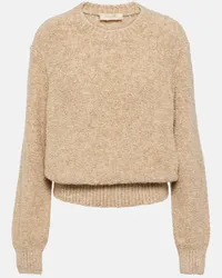 Loro Piana Pullover Cocooning in cashmere e lino Beige