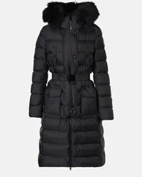 Moncler Piumino Khloe con shearling Nero