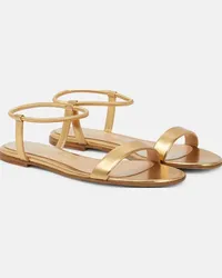 Gianvito Rossi Sandali Jaime in pelle metallizzata Oro