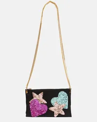 Tom Ford Borsa a tracolla in raso con paillettes Multicolore