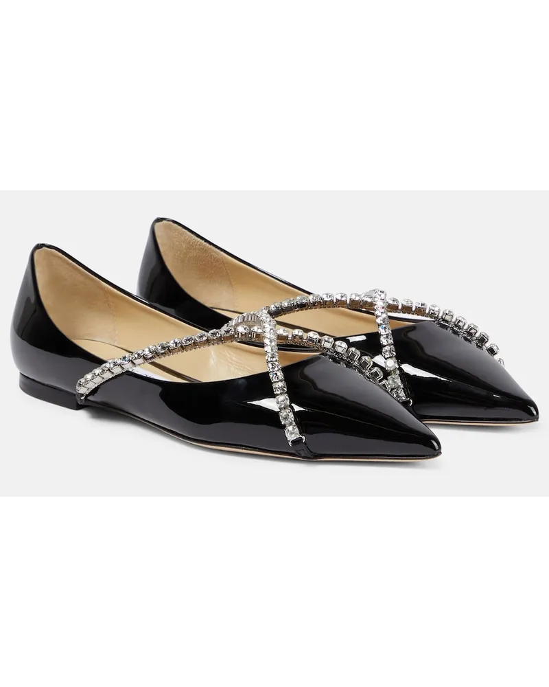 Jimmy Choo Ballerine Genevi in vernice Nero