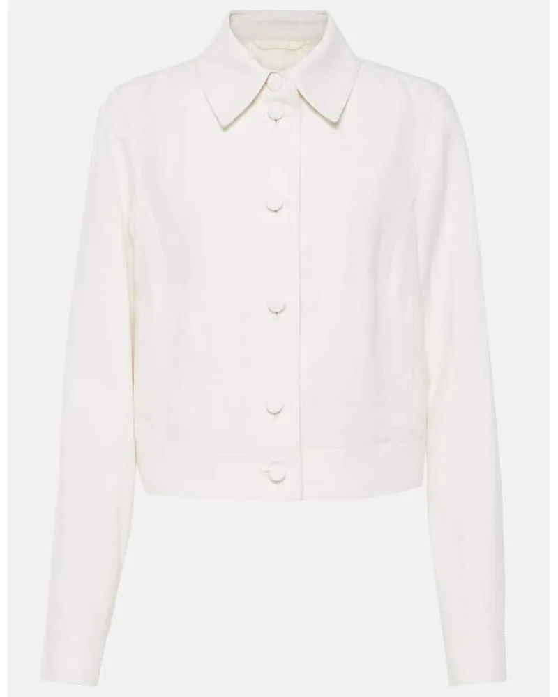 Gabriela Hearst Giacca Thereza cropped Bianco
