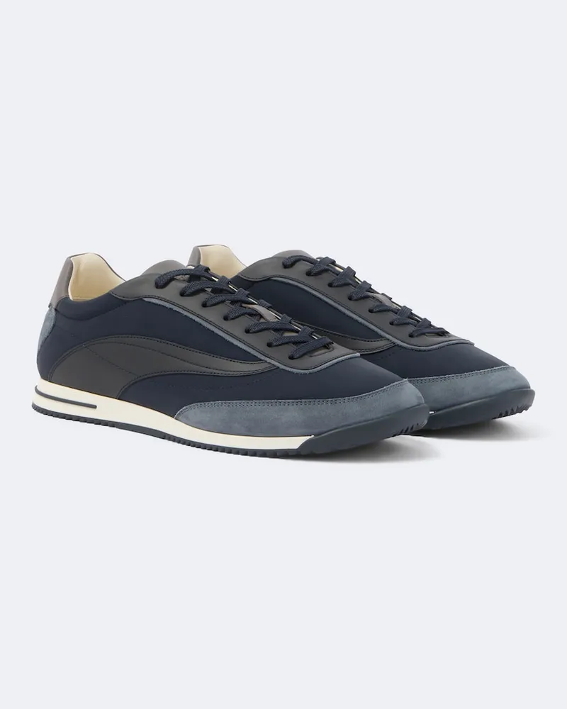 Brunello Cucinelli Sneakers con pelle Blu