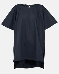 Co T-shirt oversize in cotone e seta Blu