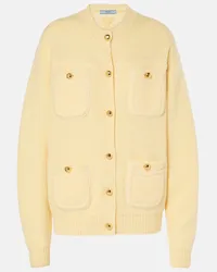 Prada Cardigan oversize in cashmere Giallo