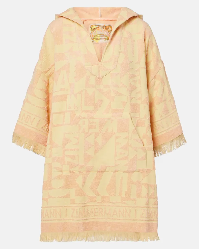 Zimmermann Abito corto Pop in spugna di cotone Giallo