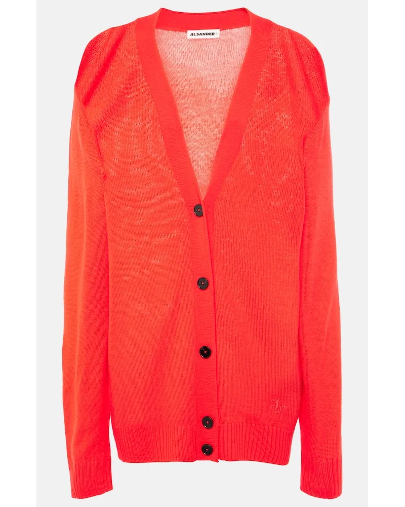 Jil Sander Cardigan in lana Rosso