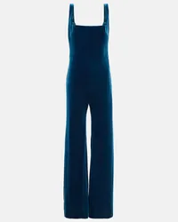 GALVAN Jumpsuit Vesper in velluto Blu