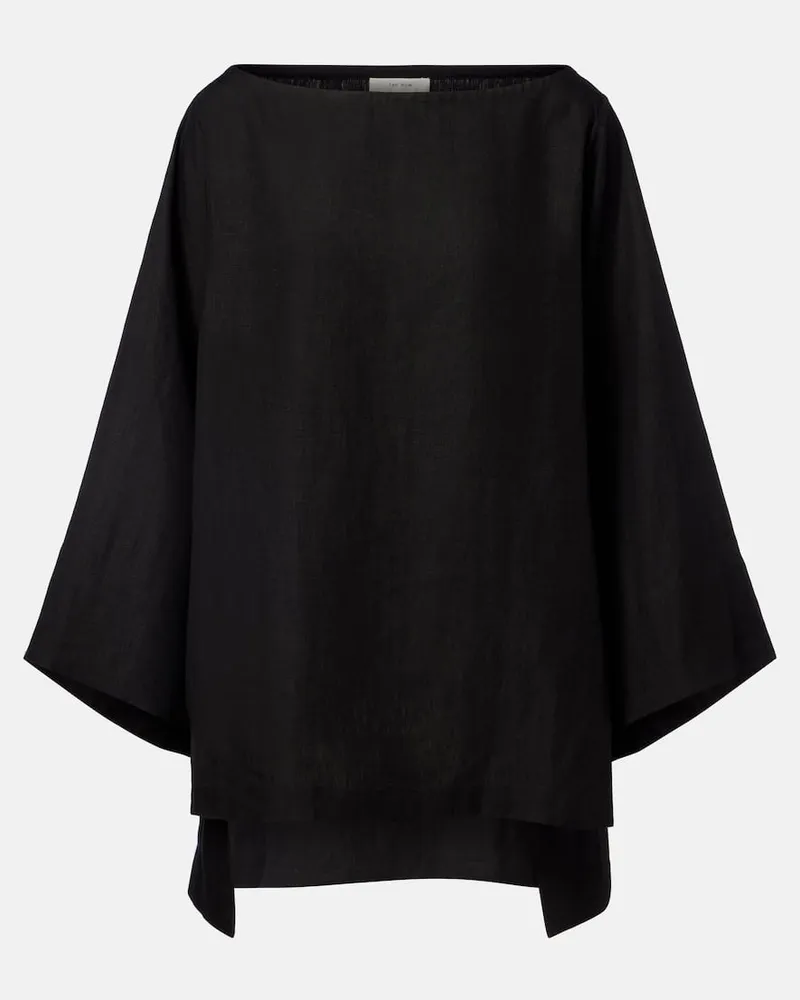 The Row Top Junia in lino Nero