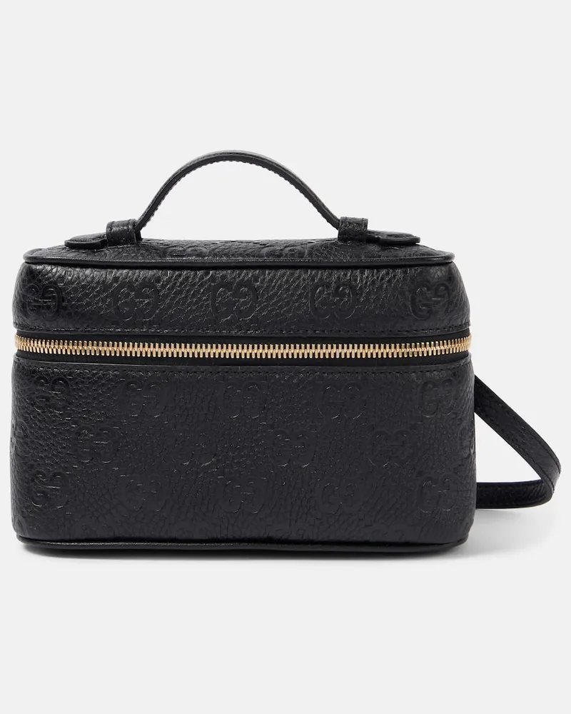 Gucci Borsa GG Emblem Small in pelle Nero