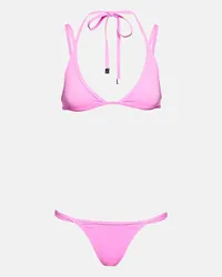 ATTICO Bikini con scollo all’americana Rosa