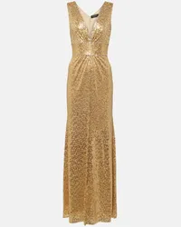 Jenny Packham Abito lungo Cygnet con pailettes Oro