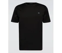 C.P. Company T-shirt in jersey di cotone con logo Nero