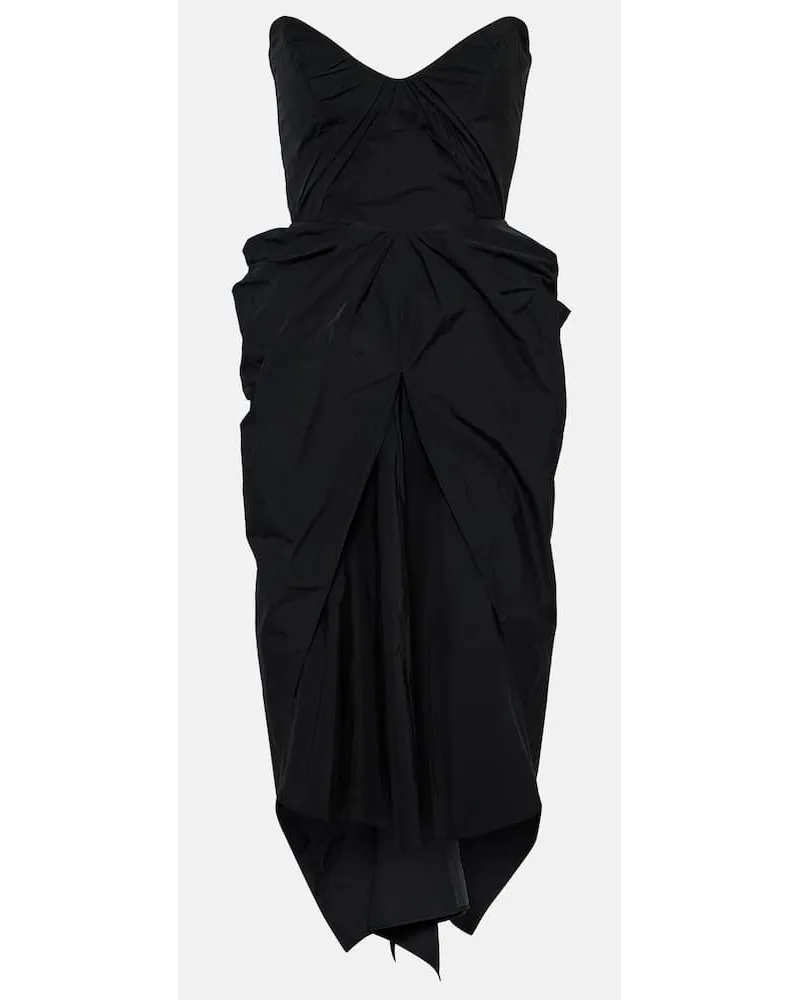 Maticevski Abito bustier midi Fincher drappeggiato Nero
