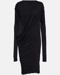 Rick Owens Lilies - Abito midi in jersey Nero