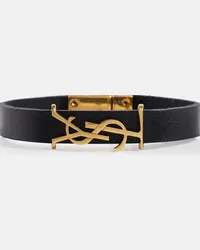 Saint Laurent Bracciale Opyum in pelle Nero