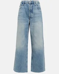 Frame Denim Jeans Le Low Baggy a gamba larga Blu