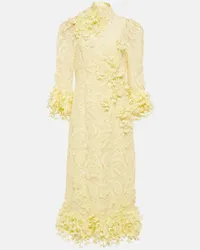 Zimmermann Abito midi High Tide in pizzo Giallo