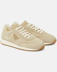 Prada Sneakers Rank in suede Neutro