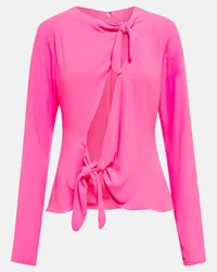 ATTICO Top con cut-out e cintura Rosa