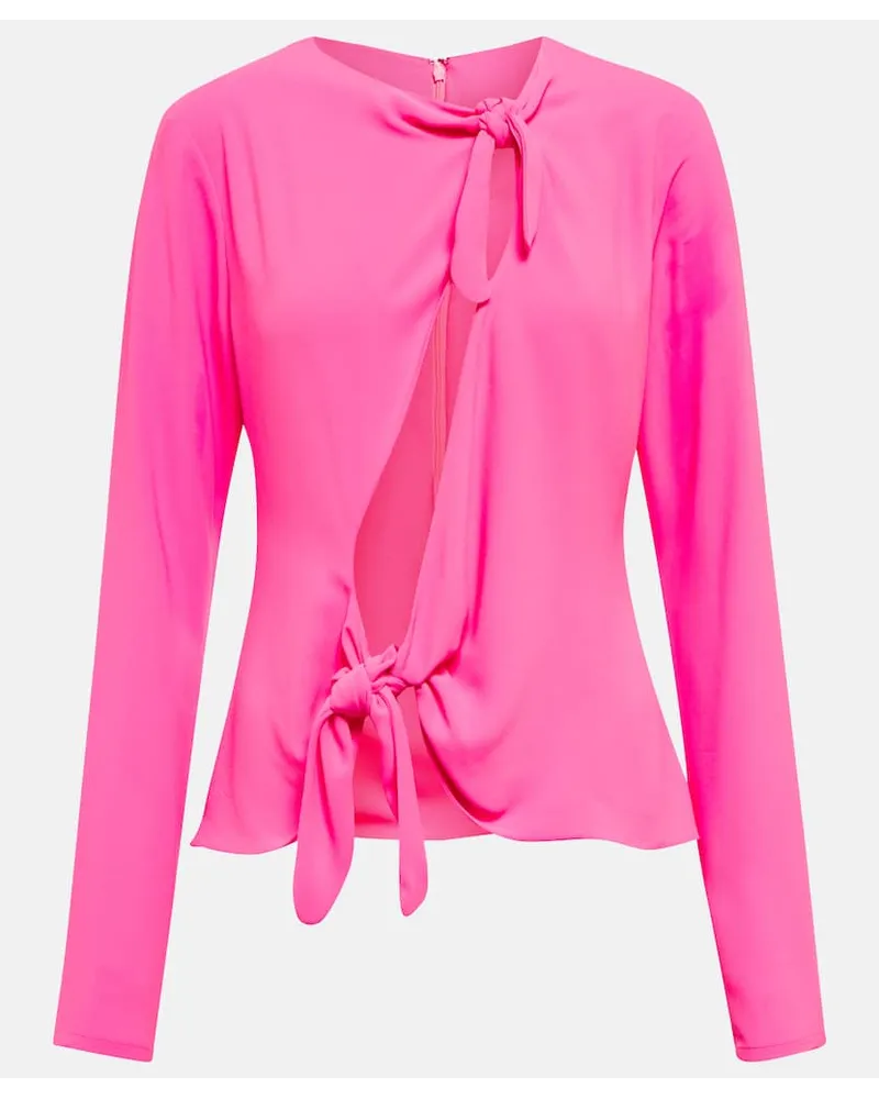 ATTICO Top con cut-out e cintura Rosa