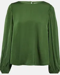 Velvet Top Leila in raso Verde