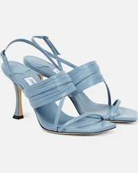 Jimmy Choo Sandali Beziers 90 in pelle Blu