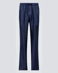 Dolce & Gabbana Pantaloni pigiama in seta Blu