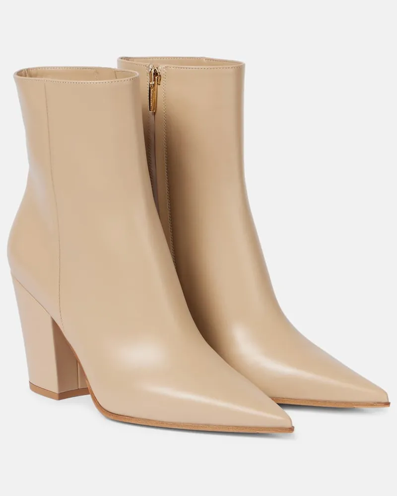 Gianvito Rossi Stivaletti Keinna 85 in pelle Beige