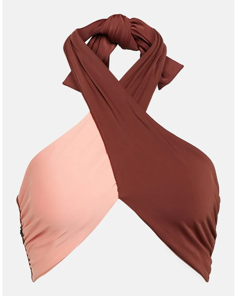 Johanna Ortiz Top bikini con scollo allâamericana Multicolore