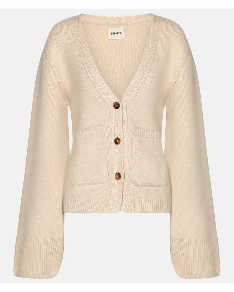 KHAITE Cardigan Scarlet in cashmere Beige