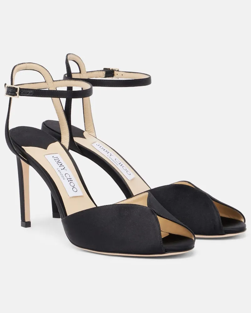 Jimmy Choo Sandali Sacora in suede Nero