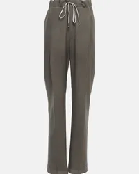 Maison Margiela Pantaloni in lana a gamba larga Grigio