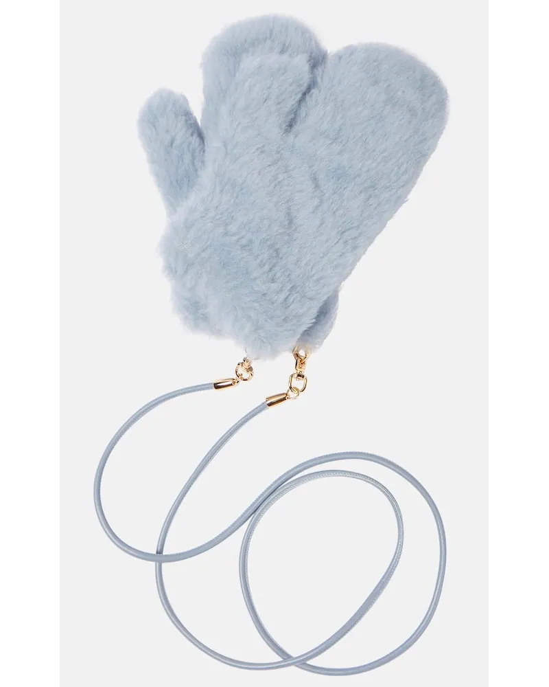 Max Mara Muffole Ombrato in teddy Blu