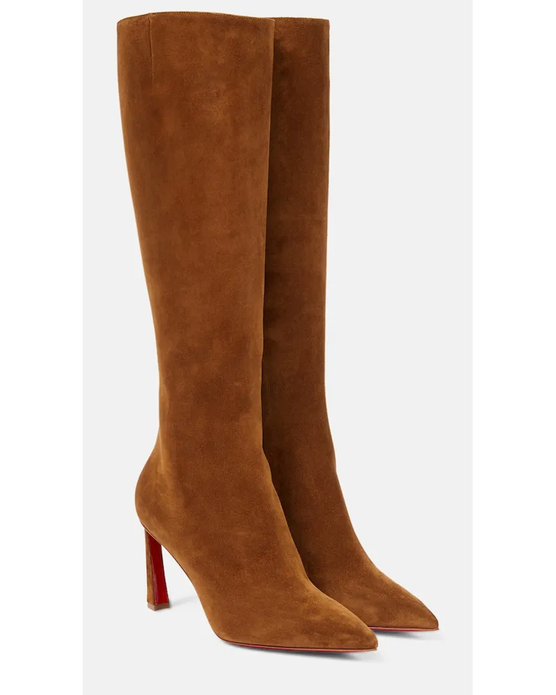 Christian Louboutin Stivali Condora Botta 85 in suede Marrone