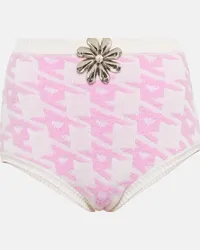 Area Shorts pied-de-poule con decorazioni Rosa