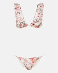 Etro Bikini con stampa paisley Bianco